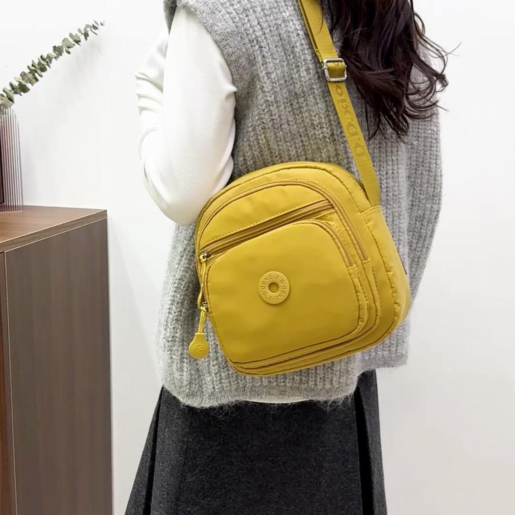 Women's Small Square Bag Solid Color Shoulder Bag Commuter Multi-Function Crossbody Bag