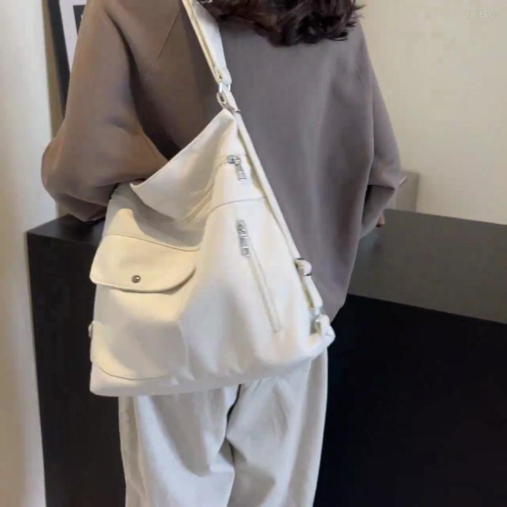 Fashion Solid Color Shoulder Bag, Large Capacity Tote Bag, Women's Convertible Backpack Purse