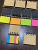 Colorful Spiral Sticky Note Paper -5 Colors, Brown Cover Self-adhesive Notebook, Compact and Portable, Suitable for Office, Home or School Use