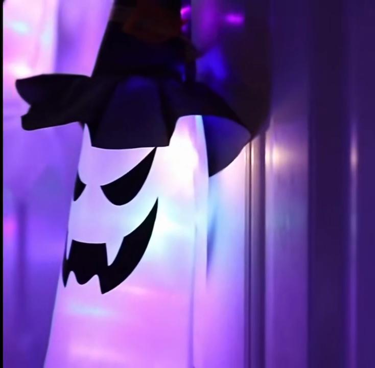 Halloween Decorations Outdoor Hanging Ghosts Lights Glowing Ghost Witch Hat Halloween Ornaments Lights Decorations for Garden