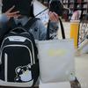 Five-Piece Backpack Set Women's Bear Printed Backpack Student Color Contrast Schoolbag