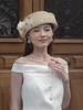 Women's Hat Mesh Mini Hat Summer Bowknot Flower Beret Elegant Top Hat Straw Hat Chic Fashion Hat