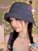 Grid Bucket Hat With Lightweight Material And Sunshade For Travel