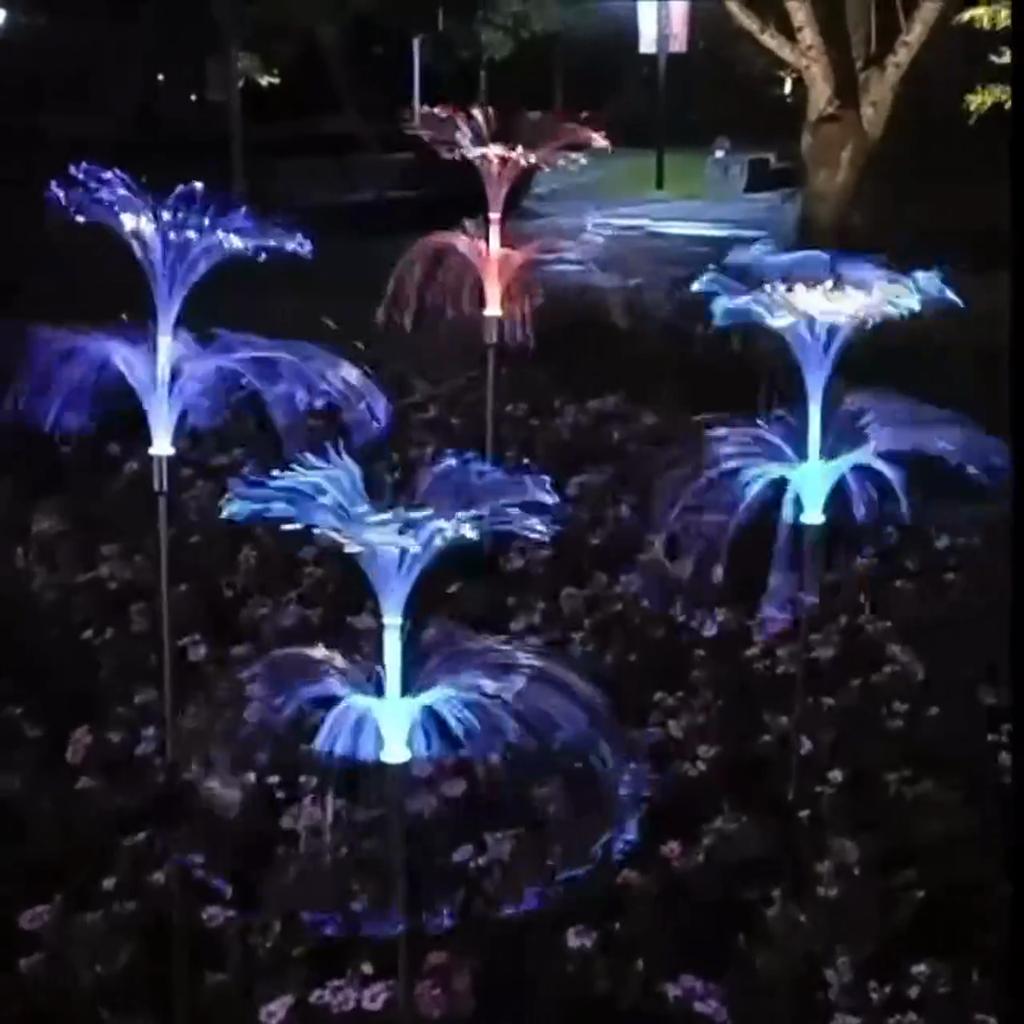 LED Solar Jellyfish Garden Lights Outdoor Waterproof Christmas Ornaments Yard Balcony Lawn Decoration Solar Powered Flowers Lamp