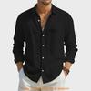Casual Mens Cotton Linen Cardigan With Multiple Pockets For Summer And Fall Wear