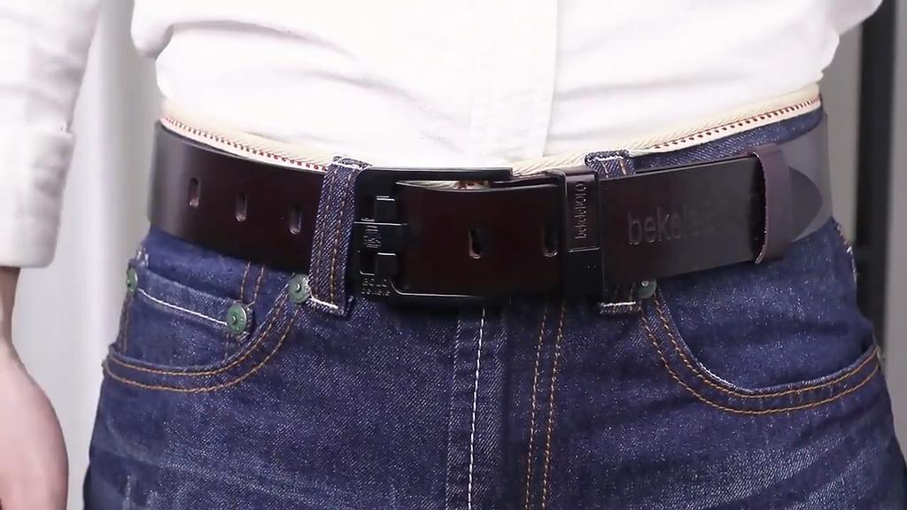 Belt Men's Genuine Leather Belt Men's Belt Pin Buckle