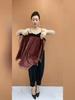 Western Style Retro Chinese Style Bat Sleeve Shirt for Middle-aged and Elderly People New Summer Large Size Loose