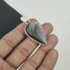Natural Silver Obsidian Gemstone Silver Pendant In 925 Sterling Silver - Handmade Pear Design, Everyday Wear Jewelry Birthday Gift