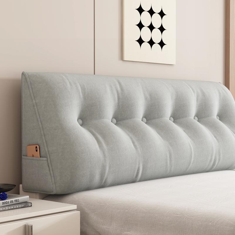 Headboard Wedge Bed Pillow for Headboard Bolster Pillow with Removable Cover, Daybed Bunk Bed Pillows for Sitting Up, Reading or Working In Bed