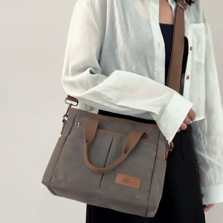 Top-Handle Bag For Women Shoulder CrossBody Bag Female Travel Handbag Canvas Ladies Tote Messenger Bag