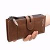 Classic Solid Color Long Clutch Wallet, Multifunctional Lightweight Coin Purse, Minimalist Retro Style Wallet