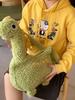 Cute Dinosaur Plush Crossbody Bag For Girls Handheld Toy Style With Elliptical Shape And Zipper