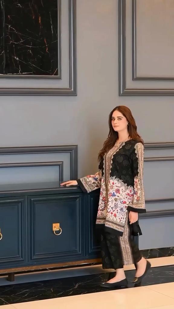 *Launching New  Đěsigner Party Wear Look Pur Natural Crepe Top&plazzo Co-ords Set*