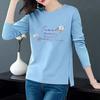 2024 Spring Women's Loose Round Neck 100% Cotton Casual Split T-Shirt