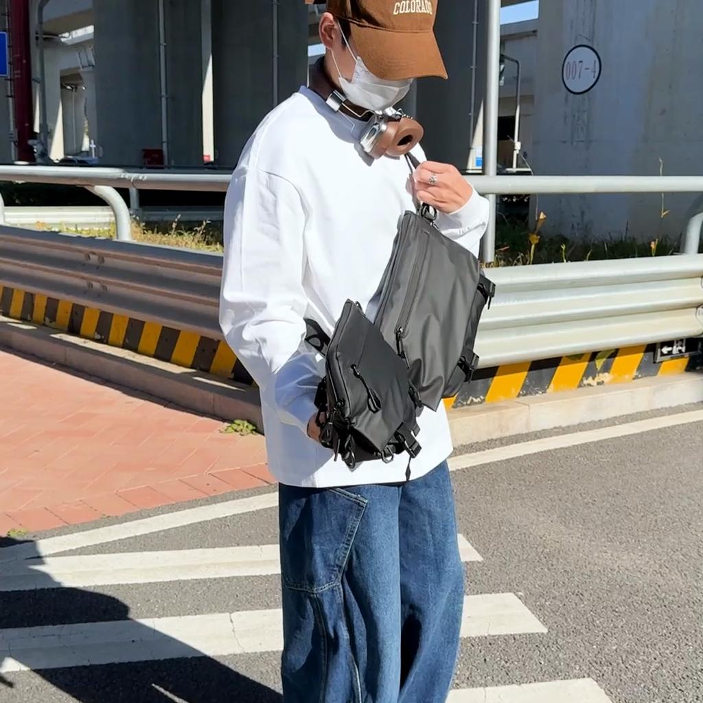 Crossbody Bag Men's Multifunctional Shoulder Bag Cycling Messenger Bag