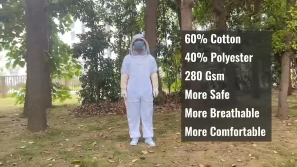 Bienenanzug mit Handschuhen und Bienenstockwerkzeug, Imkeranzug, Imkerkittel, Schutzanzug mit Schleier und Hose, umfassender Schutz für Imker
