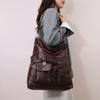 Women's Tote Bag PU Shoulder Bag Multi-Pocket Portable Crossbody Bag