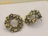 SACE GEMS Ethnic Vintage Earrings Luxury Two Tone Stud Earring for Women Trendy Jewelry