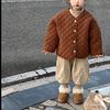Children's Genuine Leather Snow Boots Lamb Wool Cotton Shoes Korean Style Plus Velvet Thickened Loafers