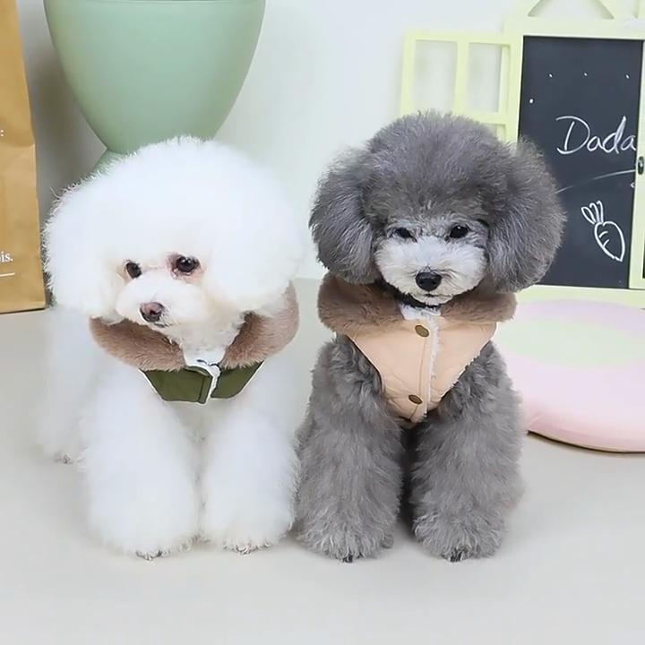 Pet Clothing, Dog Clothes, Pet Cotton Coats, Fur Collars, Cotton Coats