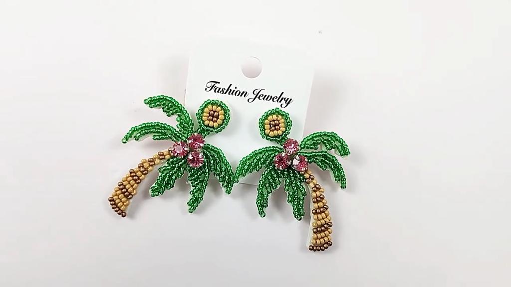 2024 Summer New  Handcrafted Bohemian Beaded Earrings for Women Travel Holiday Jewellery