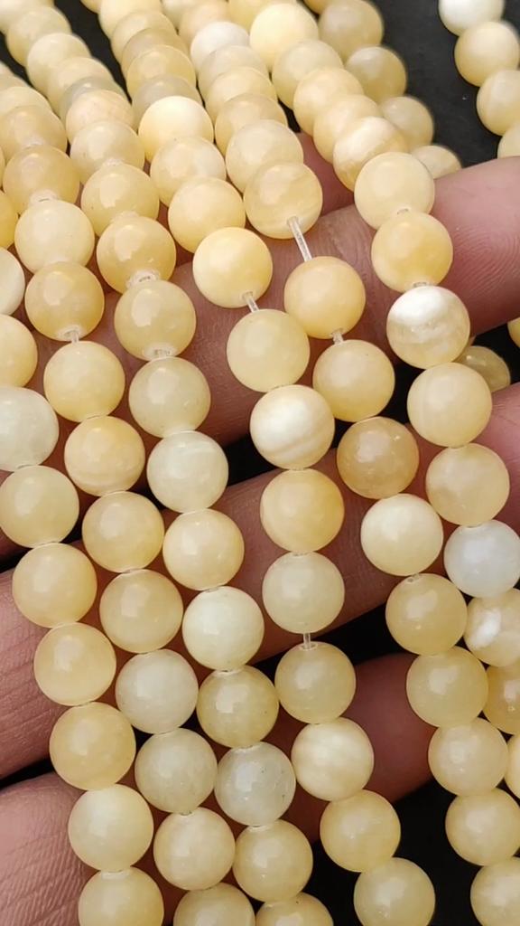 Mărgele de calcit galben miere, piatră prețioasă AA autentică naturală, margele rotunde libere, margele de dimensiune 6MM 8MM 10MM.