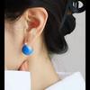 Blue earrings, niche temperament light luxury earrings