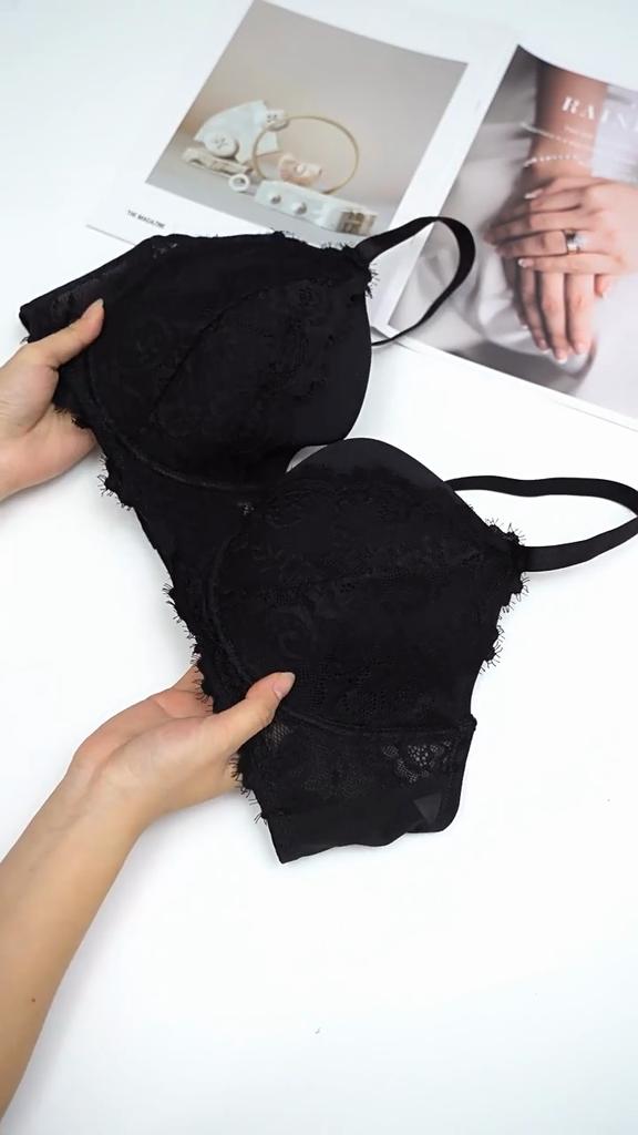 European and American Large Size Thin Style Beautiful Back Sexy Plus Size Underwear with Steel Ring Push Up Bra