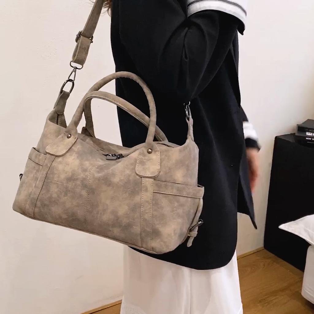 Large Capacity Shoulder Bag Women Crossbody Bag PU Tote Bag