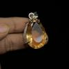 75.90 Honey Topaz Pendant Lab Created 925 Sterling Silve Gemstone CERTIFIED my-369-k