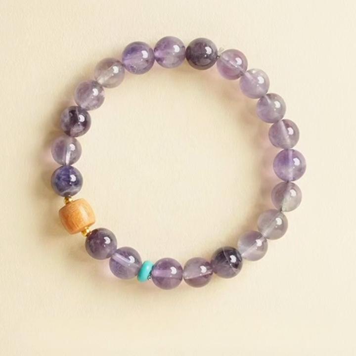 Natural Amethyst Bracelet for Women Lucky Charm Crystal Jewelry Gift