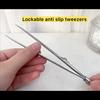 Anti-Slip with Lock Nail Art Tweezers, Density Fine Tip Rhinestones Gem Beads Pickup Tool for Acrylic Nails, nail art tweezers