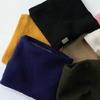 Men's and Women's Solid Color Neck Warmer Couple's Autumn and Winter Warm Fleece Lined Neck Gaiter Thick Outdoor Sports Knitted Neck Cover