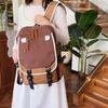 Junior High School Student Schoolbag Color Block Women's Backpack Men Large Capacity Backpack Computer Bag
