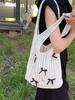 Yogodlns Bow Design Knitting Shopper Shopping Bag Female Shoulder Bags For Women Korean Fashion Soft Handbags Trend Travel Tote Bag