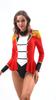 Femei Halloween Circ Ringmaster Cosplay ciucuri Tricou Costum de scenă Femei Patchwork Body cu fustă Ținute pentru joc de rol