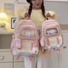 Girls Backpack Junior High School Student Backpack Color Contrast Student Schoolbag
