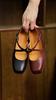 Johnature Genuine Leather Square Toe Mary Janes Shoes Retro Soft Sole Comfortable Buckle Women's Shoes