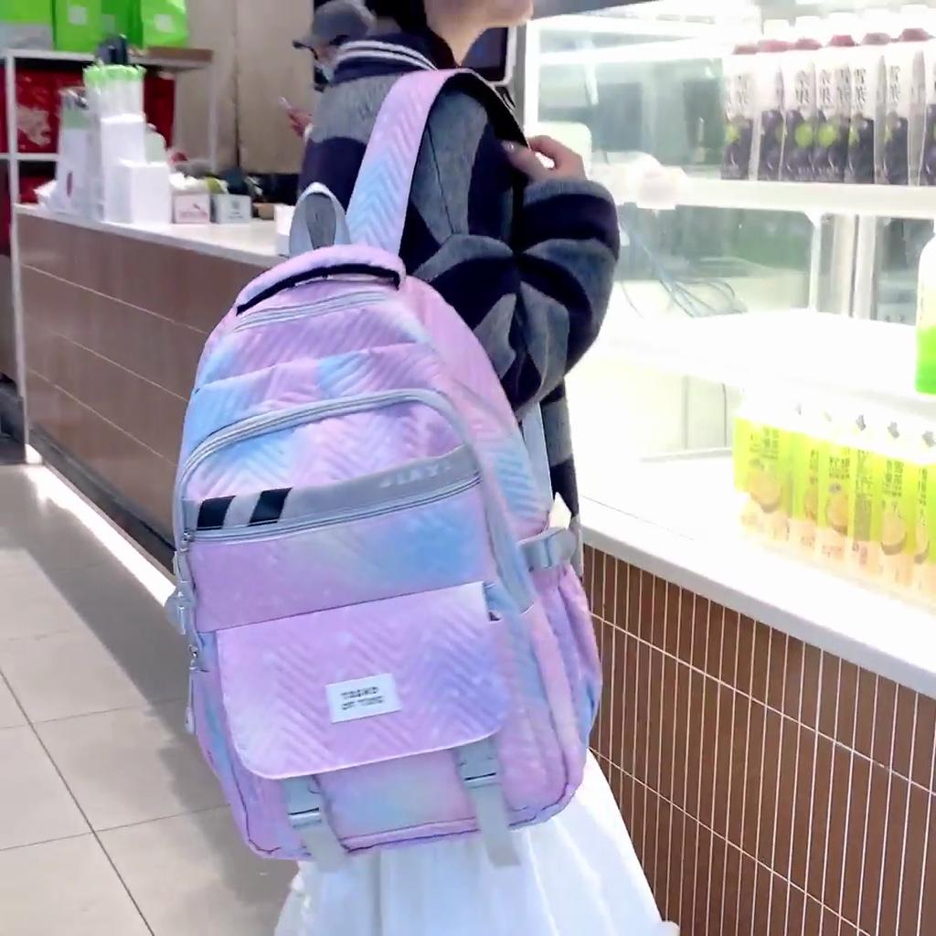 Colorful Backpack Student Large Capacity Schoolbag for Women