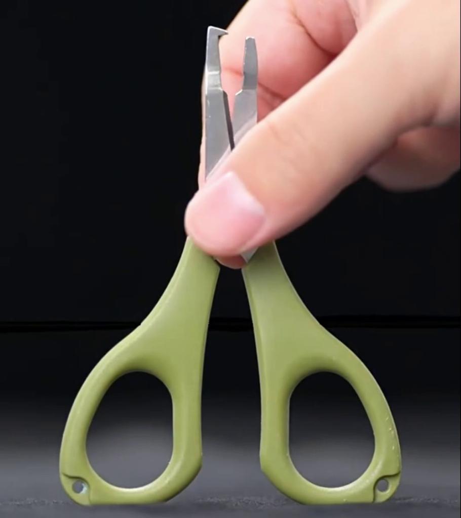 3CR13 Stainless Steel Mini Fishing Scissor PP Comfort Handle Fish Line Cutter Hand Tools for Fish Control