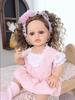 55cm Realistic Reborn Girl Doll Full Silicone Vinyl Realistic Princess Babies Dolls Kids Christmas Halloween Decoration Gifts