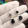 Black Onyx Gemstone Earrings 925 Sterling Silver Handmade Jewelry Christmas Gift EE-160-14