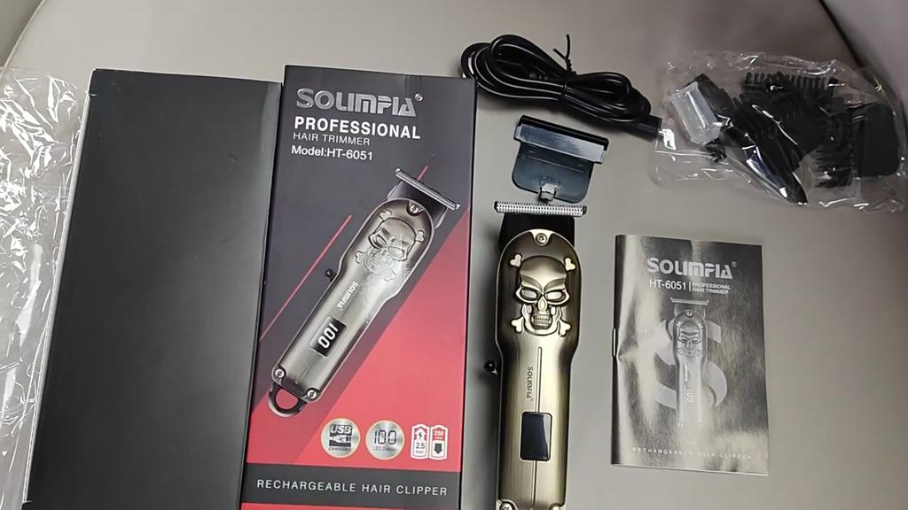 Solimpia Professional Hair Clipper Set Professional Men's Hair Trimmer Adjustable Cordless Hair Cutting Machine