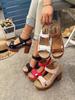 Sandali da Donna con Tacco Alto - Eleganti e Traspiranti, Design Open-Toe con Cinturino Regolabile, Calzature per Uscite Quotidiane, Incontri Sociali,