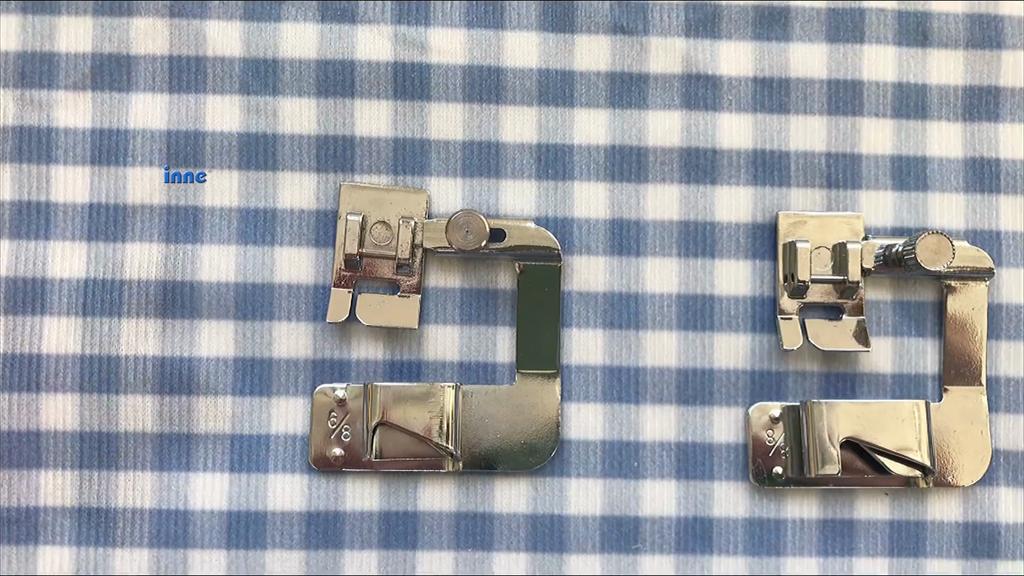 Acessórios para máquina de costura INNE 3 unidades de calcador de pé conjunto de pés de prensa de material de fixação para enrolado