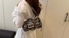 Yogodlns Borse a Spalla da Donna in PU Stile Punk con Borchie Moda Retro Y2k Stampa Leopardo Borsa Sottobraccio da Donna Design Raffinato con Cintura Borse Cool per Ragazze