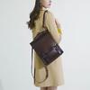Modische Leder-Rucksacktasche - Elegante Braun/Schwarze Reisetasche