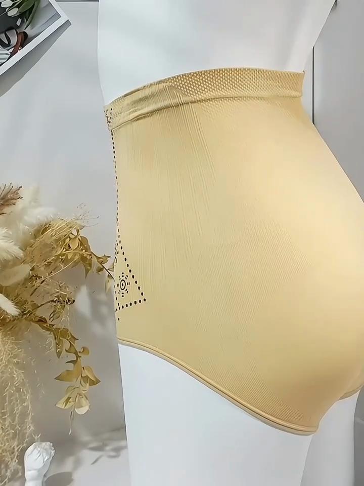 Women‘s Floral Polyamide & Spandex High Waist Shaping Panties Seamless Hip Lift Belly Control Shapewear Slim Briefs for Postpartum Recovery Underwear
