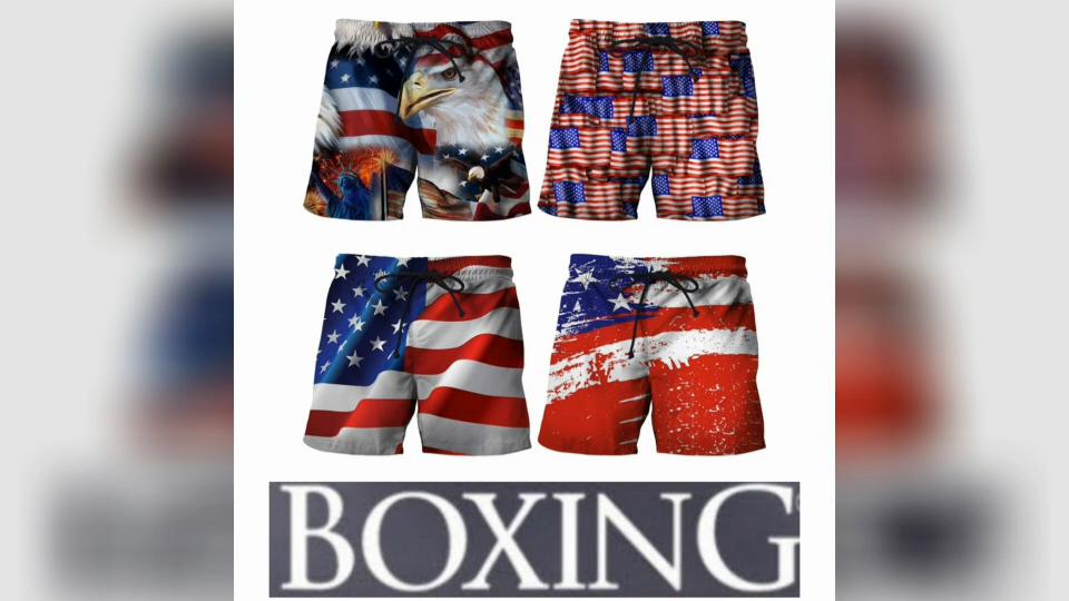 Boxerské šortky Kalhoty USA Americká vlajka 3D potisk Trénink MMA Unisex Muži Ženy Rychleschnoucí Fitness Posilovna Sport Cvičení Ležérní Streetwear