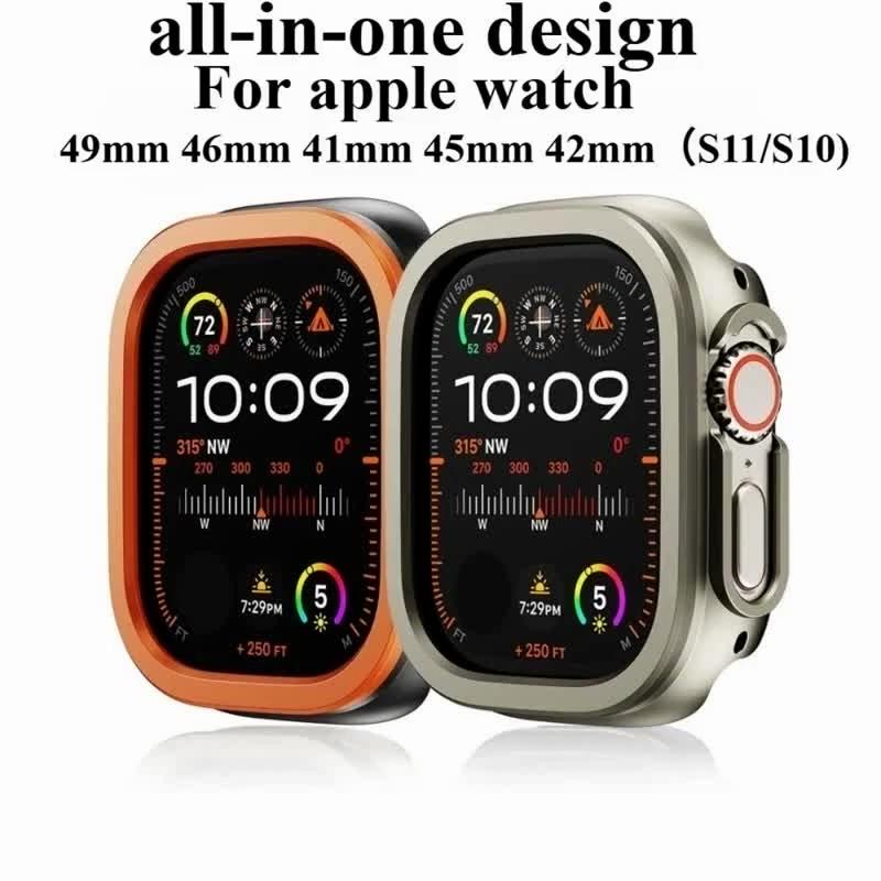 Lega di Alluminio Metallo + Custodia in TPU Per Apple Watch Ultra 1/2/3 49mm Telaio Paraurti Scocca Protettiva per Apple Watch Serie 11 10 9 8 7 6 5 46mm 42 45 41mm